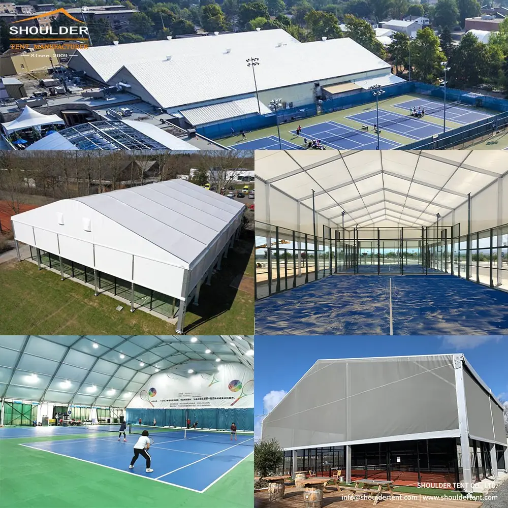 Shoulder Tent Carousel fitness ad: Showcase ad for modular tents that build padel courts and gyms, frame 6 of 6