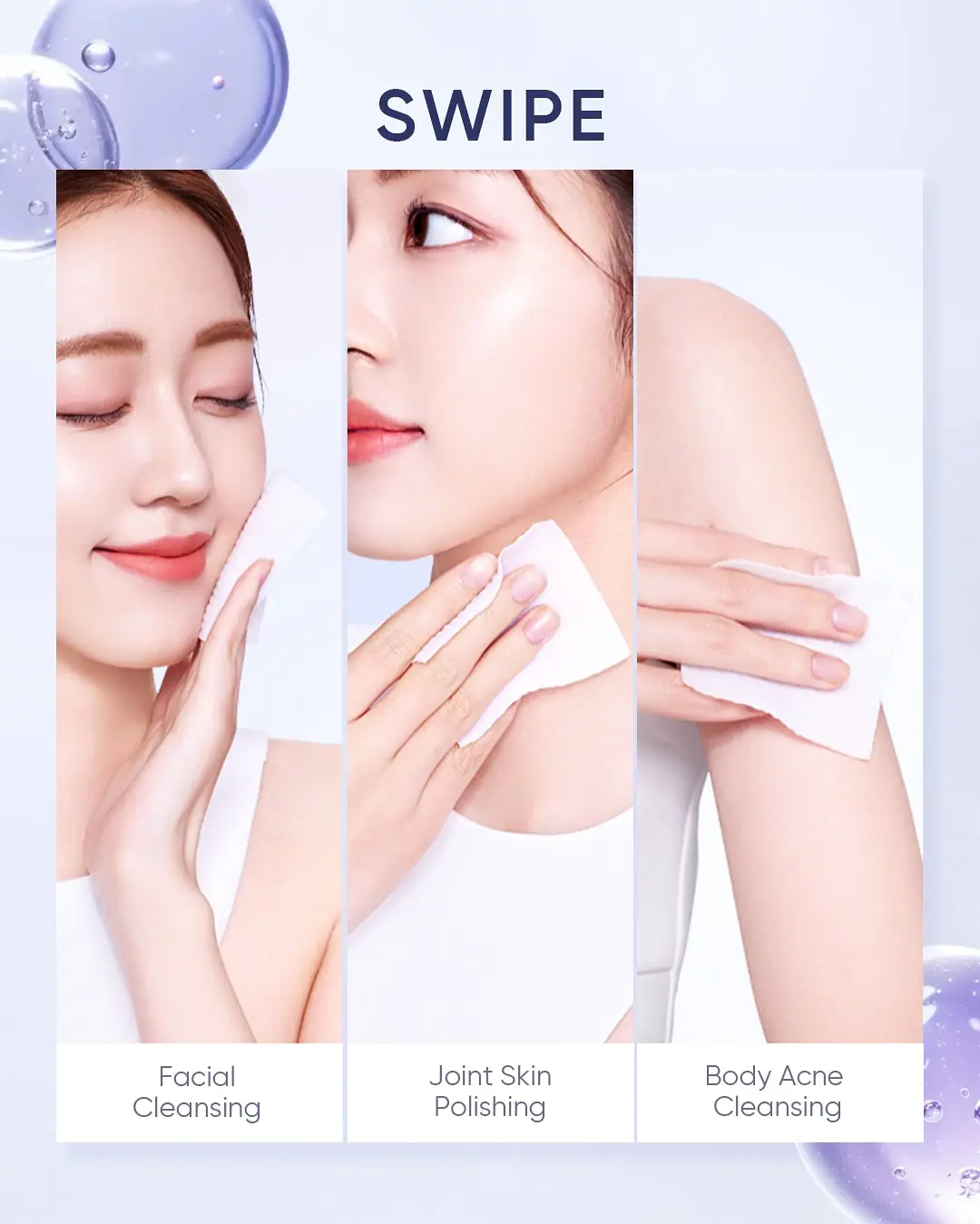 Skintific Carousel skincare ad: Feature-callout ad for one pad with dual-action AHA, BHA and PHA, frame 4 of 4
