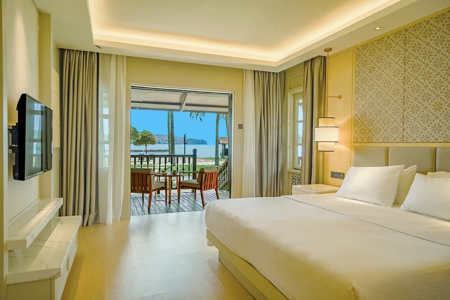 Pelangi Beach Resort & Spa, Langkawi Dynamic travel and tourism ad: Showcase ad for beachfront Langkawi resort room with sea-view balcony
