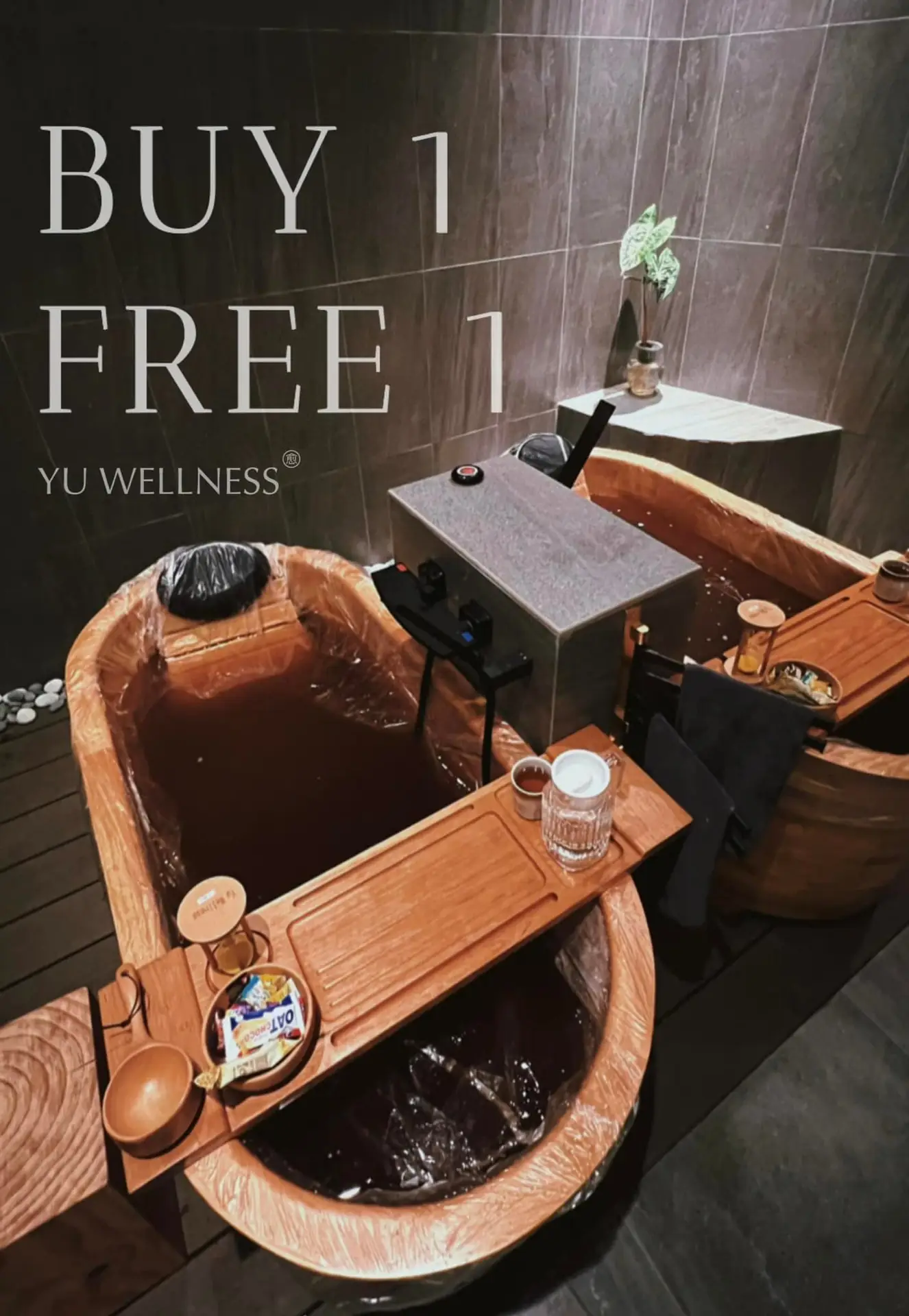 Yu Wellness Static spa and wellness ad: Showcase ad for buy 1 free 1