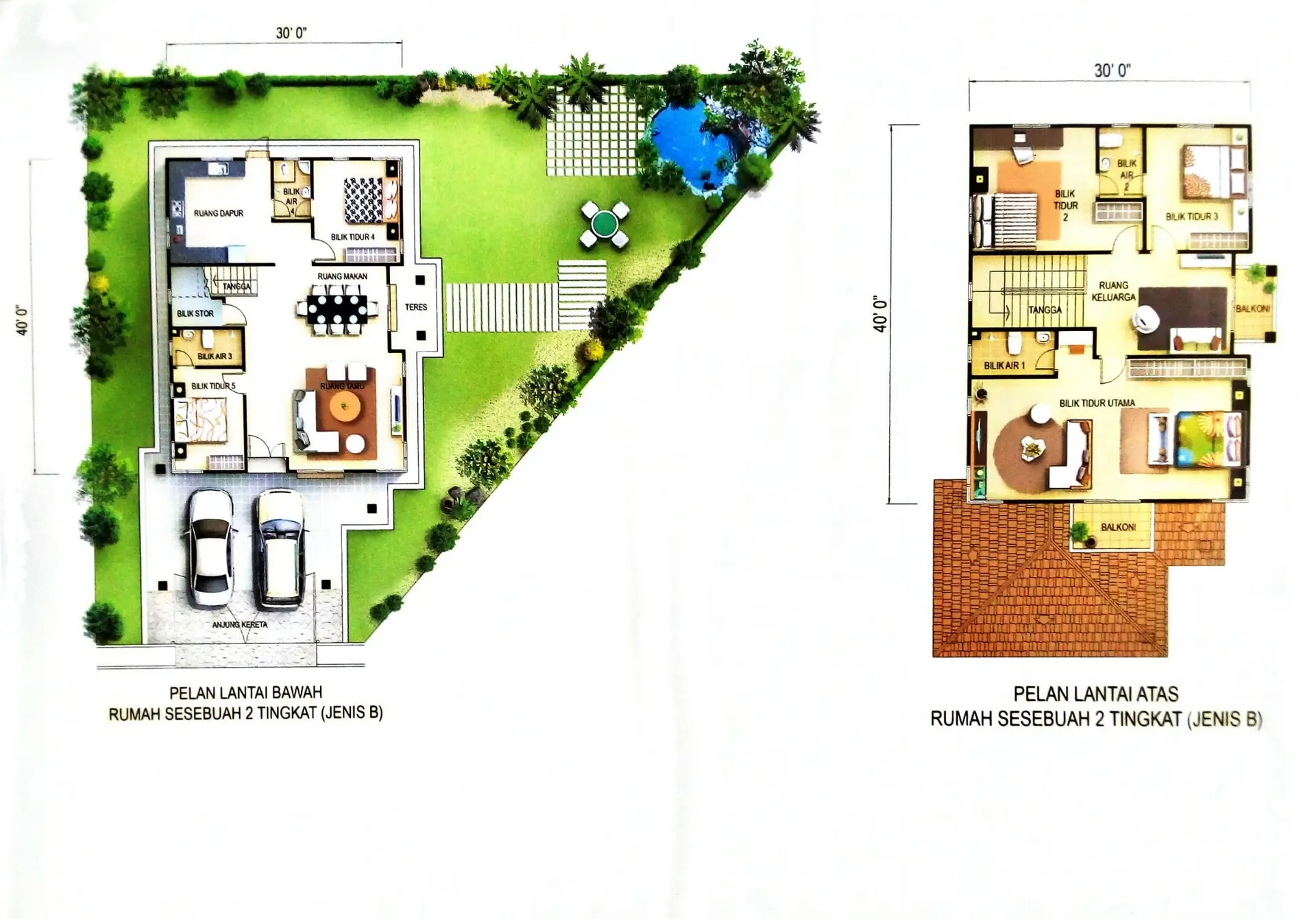 Epic Valley Group Carousel property ad: Feature-callout ad for a two-storey detached home’s full floor plan, frame 1 of 5