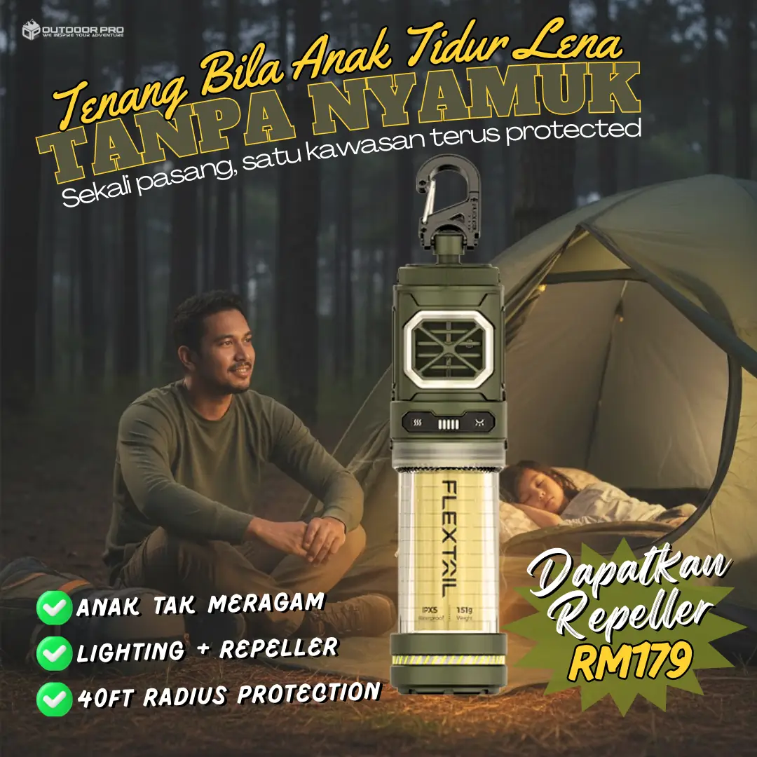 Outdoor Pro Dynamic sports and outdoor ad: Showcase ad for tenang Bila Anak Tidur Lena TANPA NYAMUK