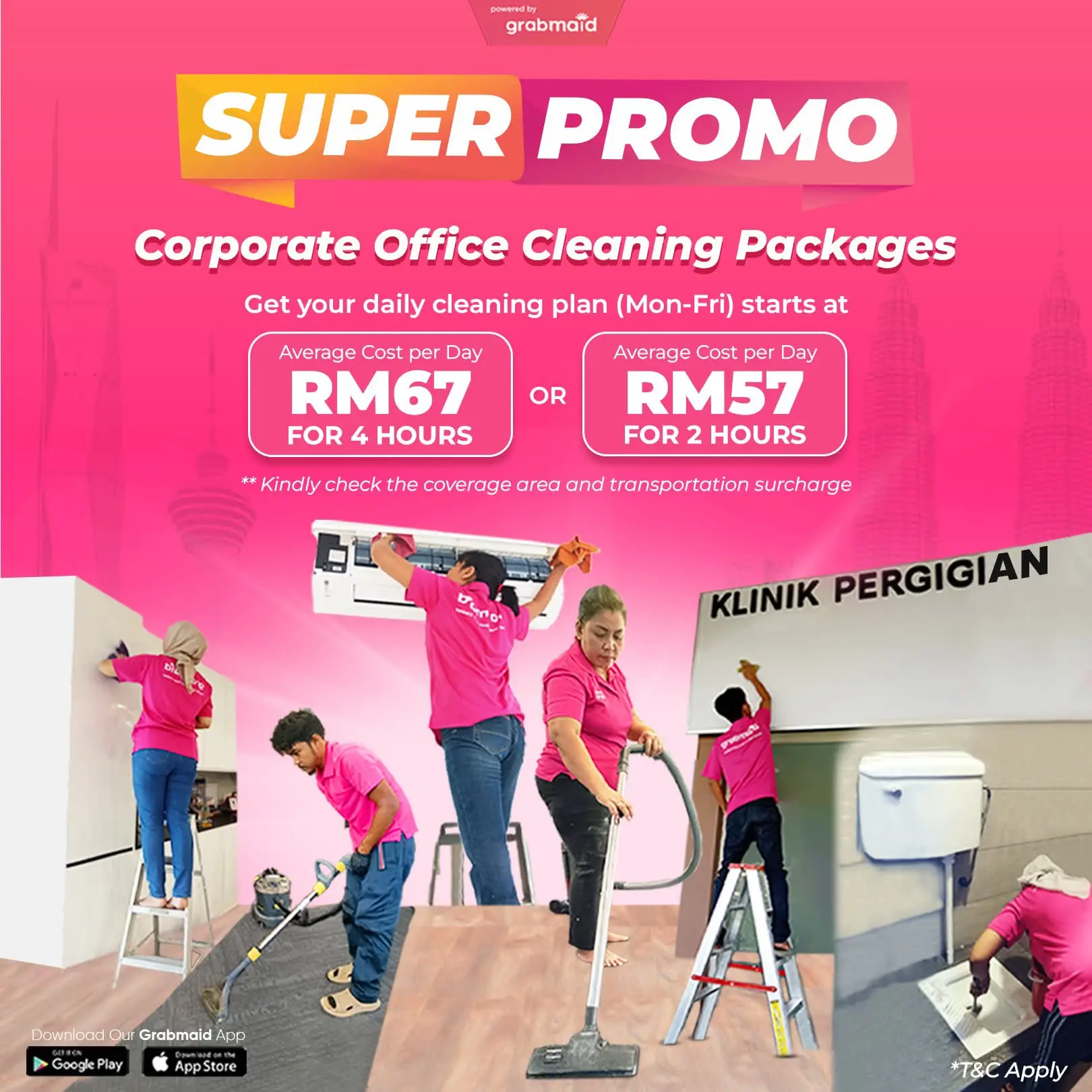 GrabMaid.my - The Fastest Way To Book Your Cleaner Carousel home services ad: Showcase ad for super promo