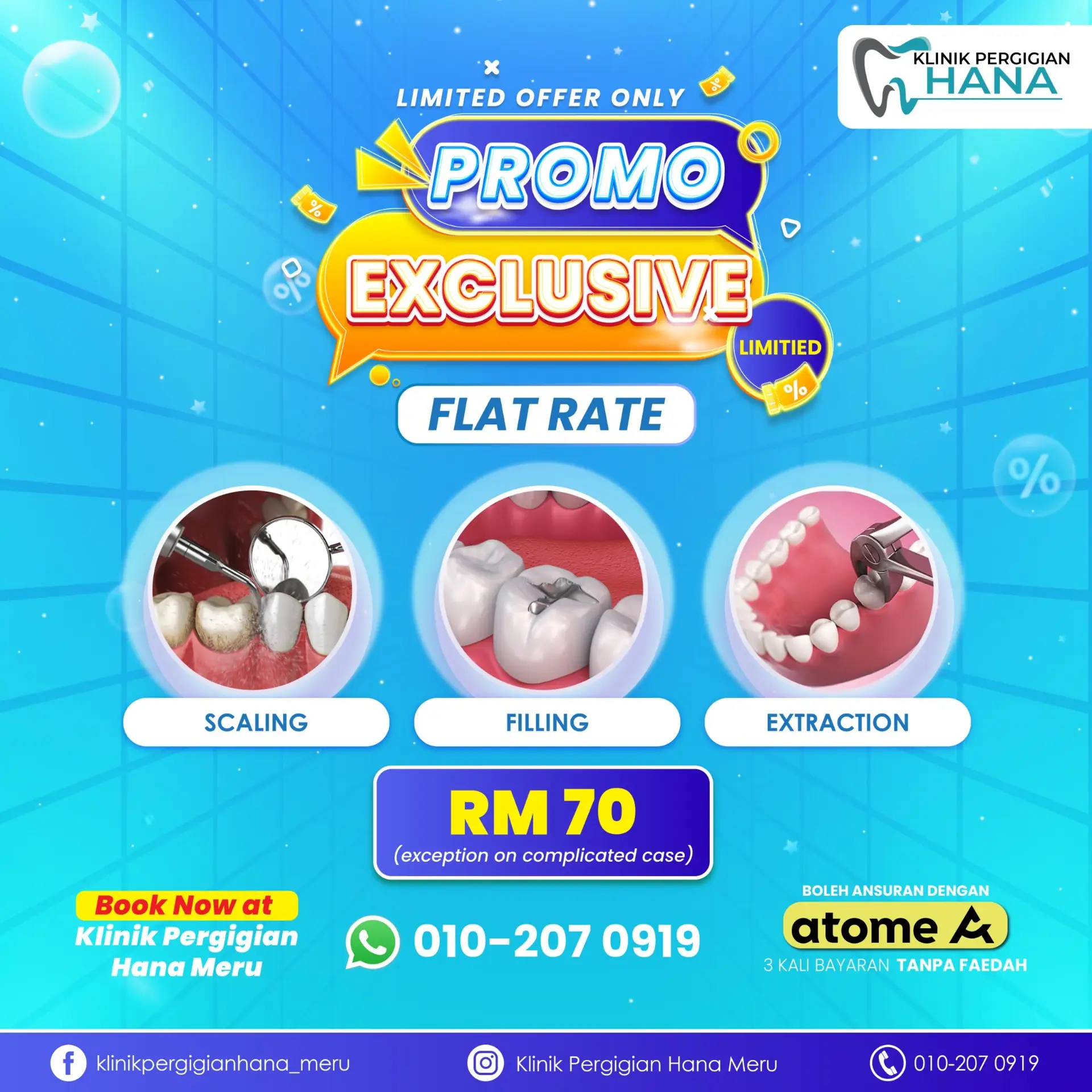 Klinik Pergigian Hana Static dental clinics ad: Showcase ad for promo exclusive