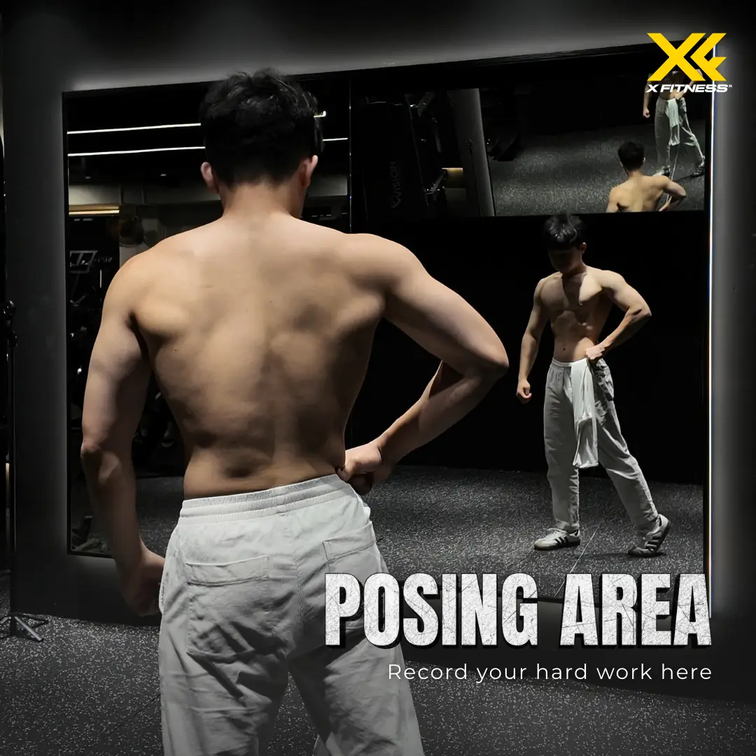 X Fitness Carousel fitness ad: Showcase ad for a gym floor stocked with 40-plus machines, frame 6 of 6