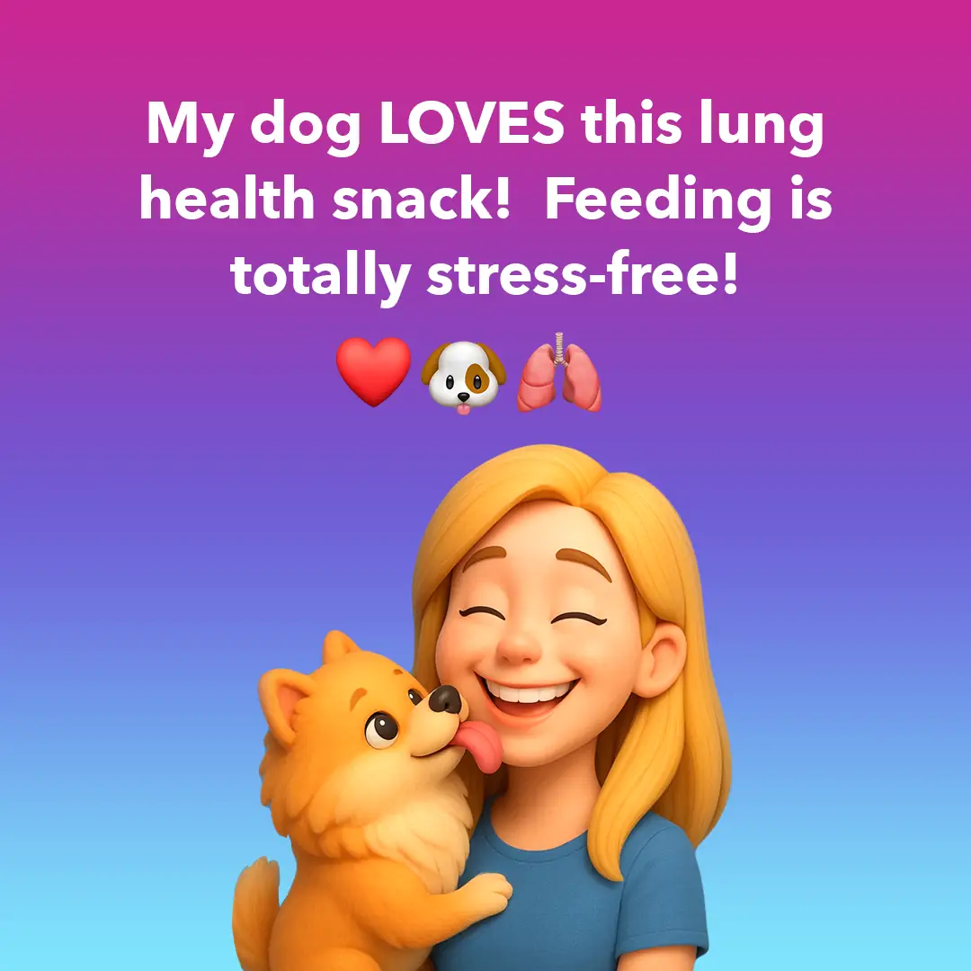 Lignosus Asia Static pet care ad: Testimonial ad for a dog that loves its lung-health snack