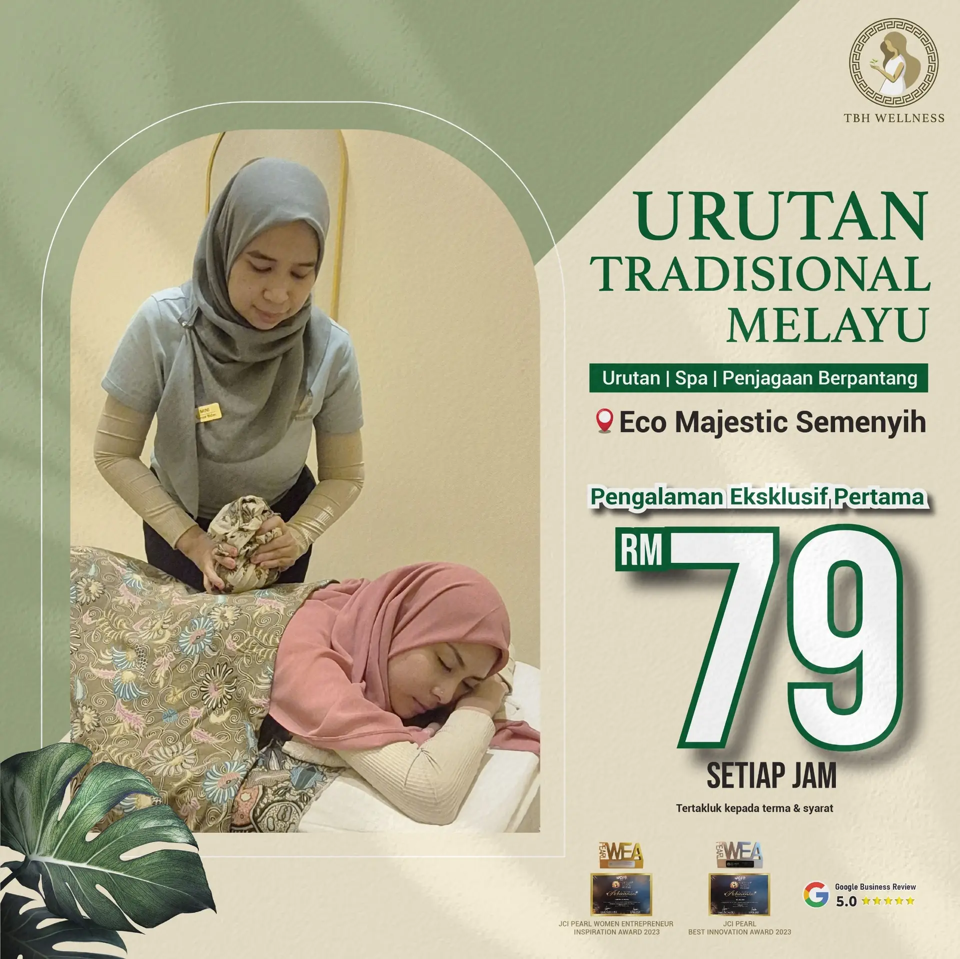 TBH Confinement & Spa Static confinement care ad: Showcase ad for urutan tradisional melayu