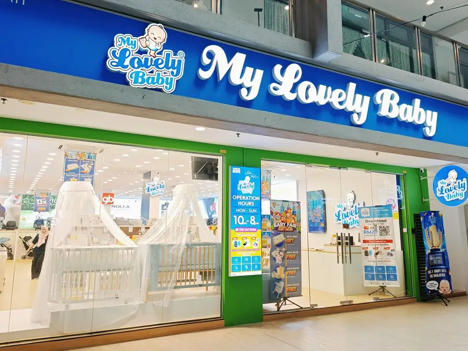 My Lovely Baby Carousel baby care ad: Announcement ad: new Setia Alam baby store with up to 50% PWP deals, frame 2 of 6