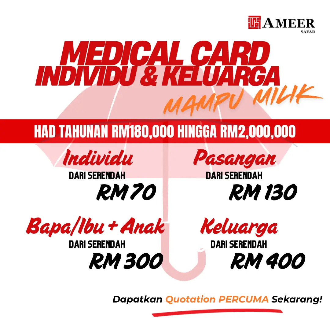 Farid Hanapiah AIA Public Takaful Advisor Static takaful and insurance ad: Discount ad: affordable medical card for individuals and family from RM70