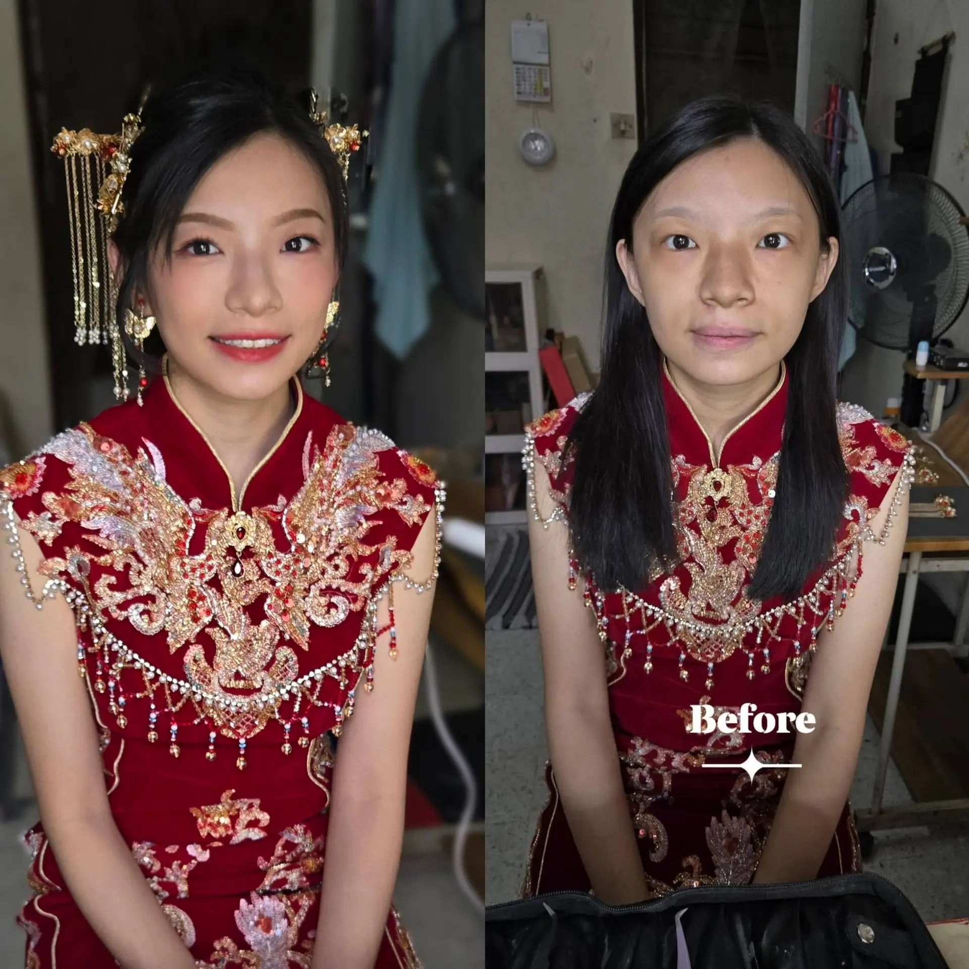 Wedding Makeup Artist Chris Fong Carousel makeup and cosmetics ad: Showcase ad for three bridal makeup looks by artist Chris Fong, frame 4 of 6