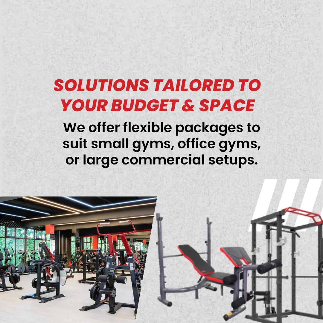 Desire Gym Malaysia Carousel fitness ad: Before-and-after ad for an empty room turned into a fully equipped gym, frame 2 of 5