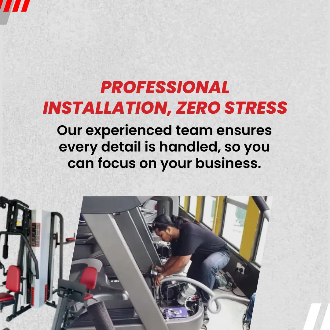 Desire Gym Malaysia Carousel fitness ad: Before-and-after ad for an empty room turned into a fully equipped gym, frame 4 of 5
