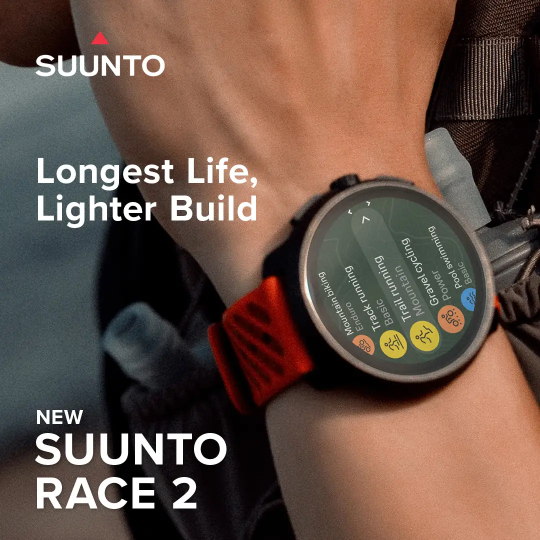 Suunto Static sports and outdoor ad: Showcase ad for longest Life, Lighter Build