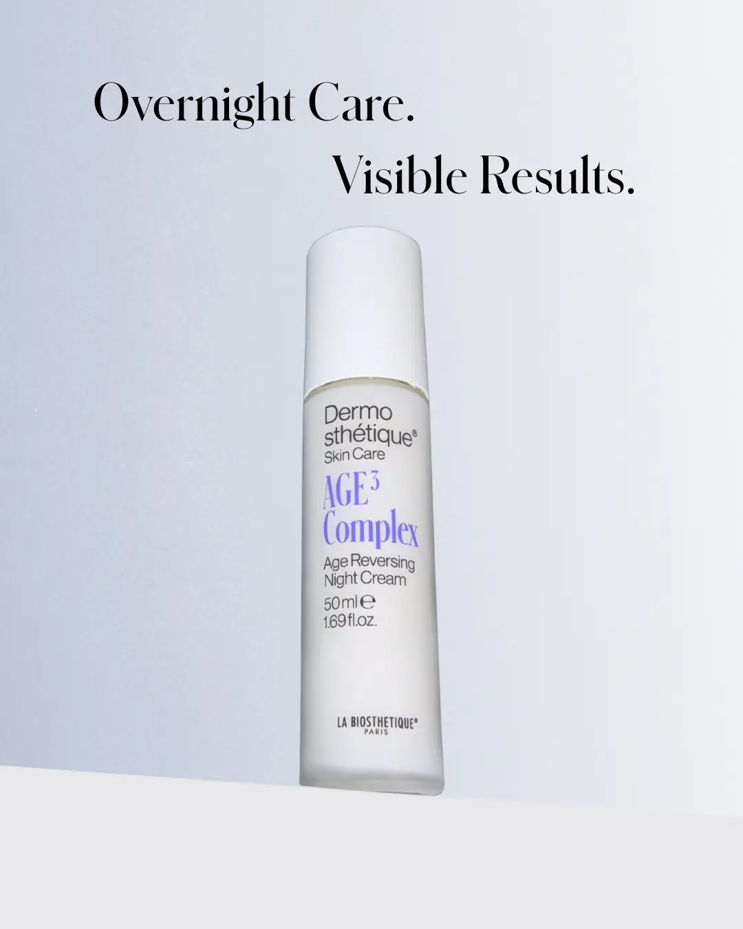 La Biosthétique Static skincare ad: Showcase ad for an age-reversing night cream for overnight repair