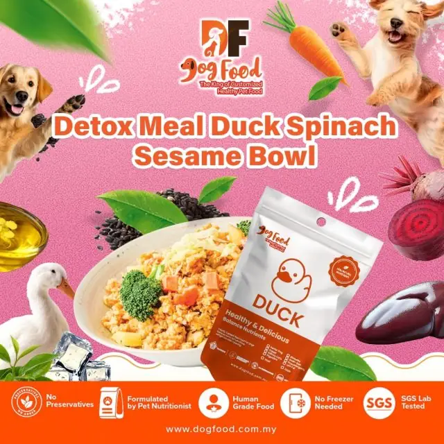 DF DogFood Carousel pet care ad: Feature-callout ad for a gourmet venison meal with human-grade ingredients, frame 5 of 6