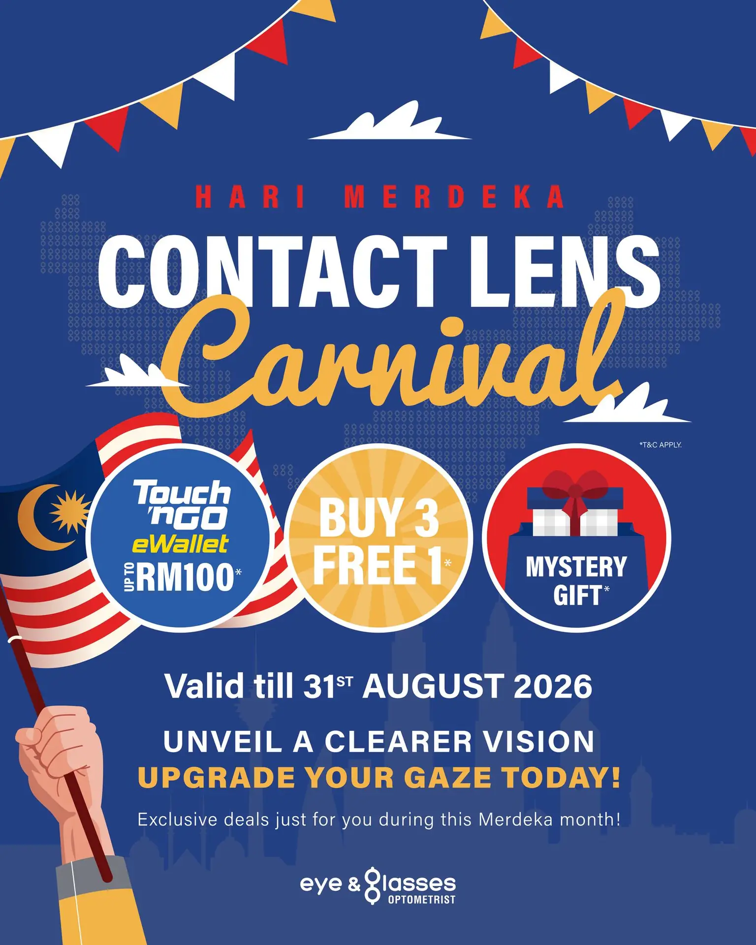 Eye & Glasses Optometrist - Puchong, Selangor Static optical and eyewear ad: Showcase ad for cONTACT LENS Carnival