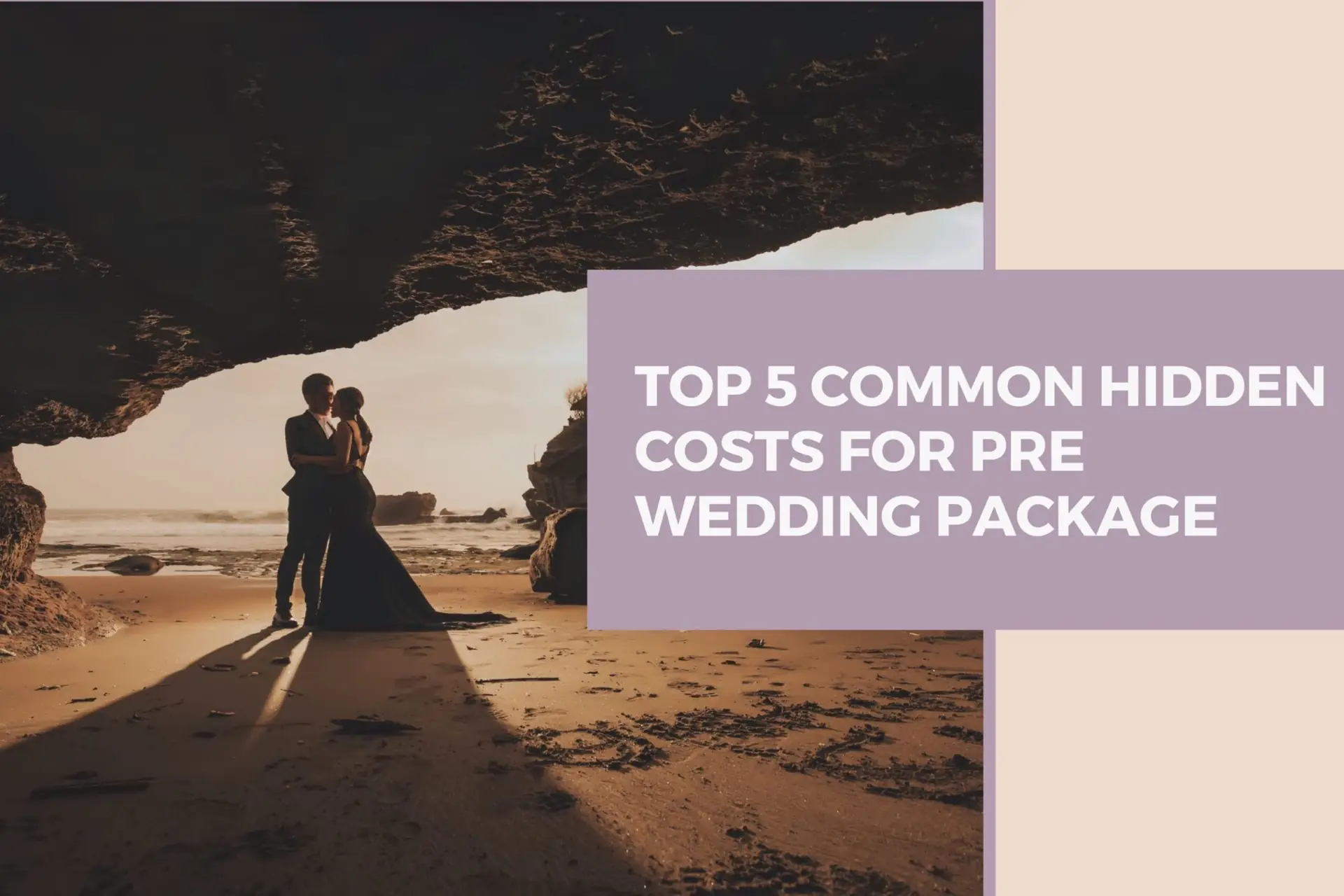 Momento Wedding Static wedding and events ad: Showcase ad for top 5 common hidden costs for pre wedding package