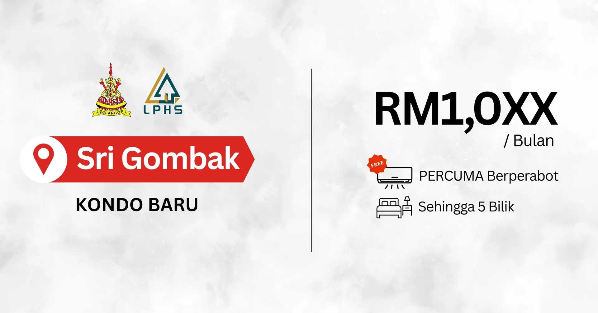 Property Central KL Static property ad: Announcement ad: new Sri Gombak condo from RM1,0XX a month, register now