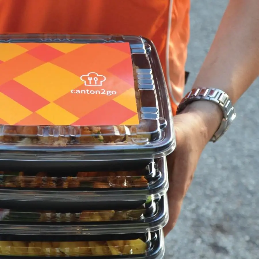 Canton2go Carousel food and beverage ad: Showcase ad for a mini buffet delivered to your doorstep, frame 3 of 6