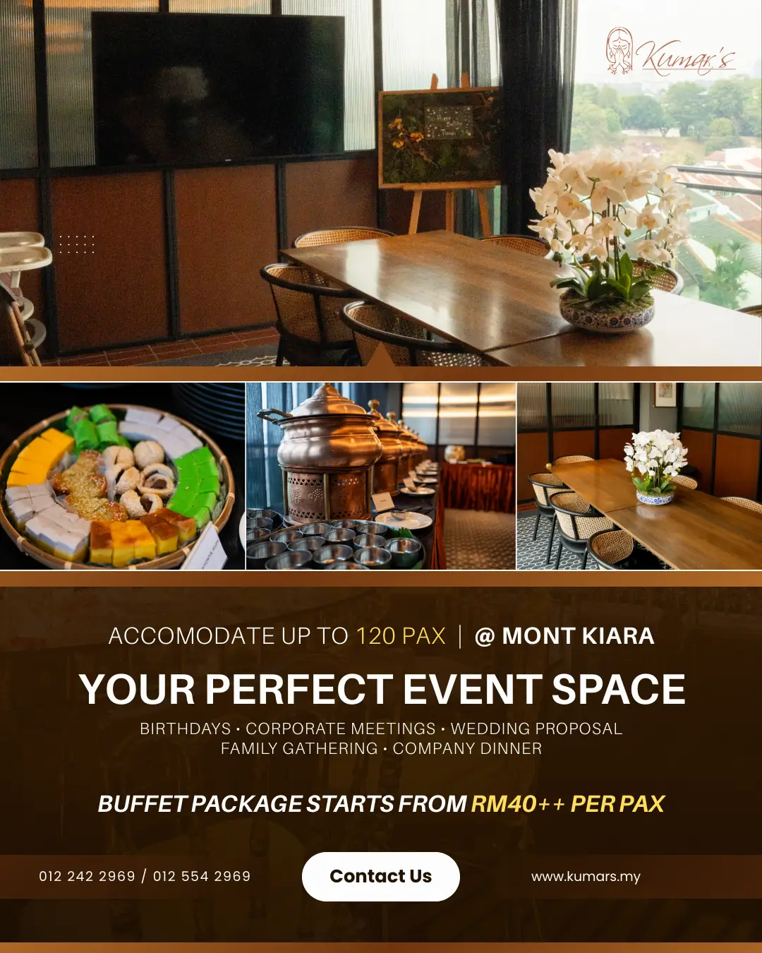Kumars1969 Static wedding and events ad: Showcase ad for your perfect event space