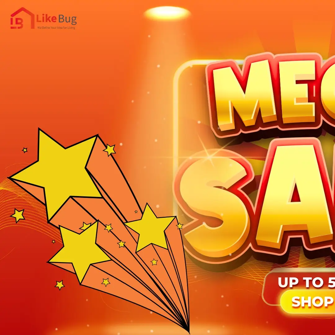 Furniture Avenue Carousel home and living ad: Discount ad: Like Bug mega sale across up to 5 shops, frame 1 of 6