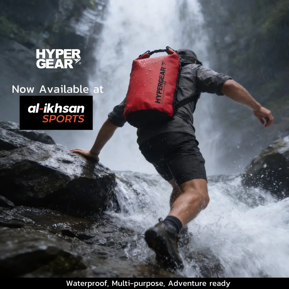 Hypergear Malaysia Carousel sports and outdoor ad: Showcase ad: now Available at al-ikhsan SPORTS