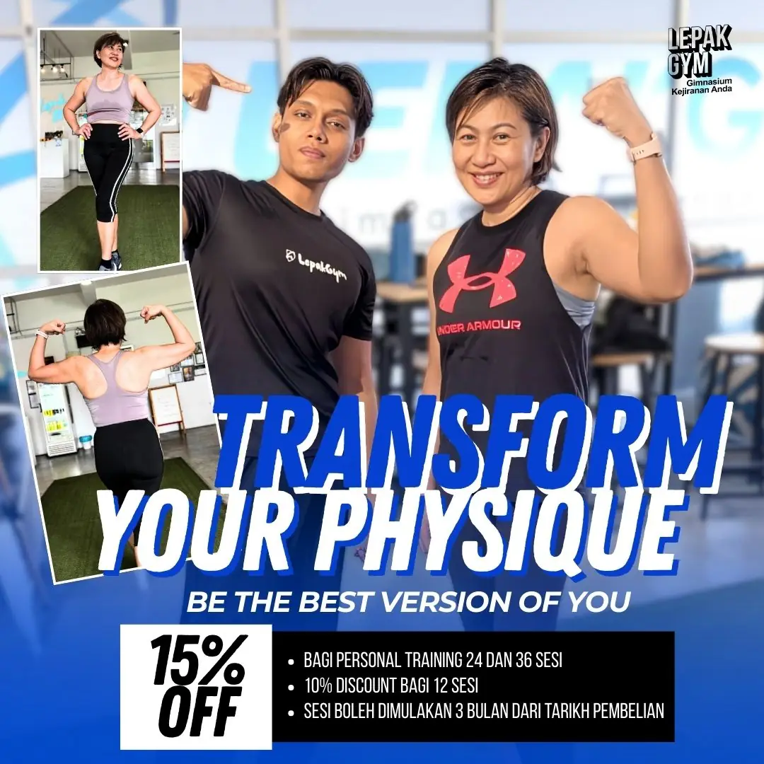 Lepak Gym Carousel fitness ad: Discount ad: 15% off personal training for new joiners, frame 2 of 3