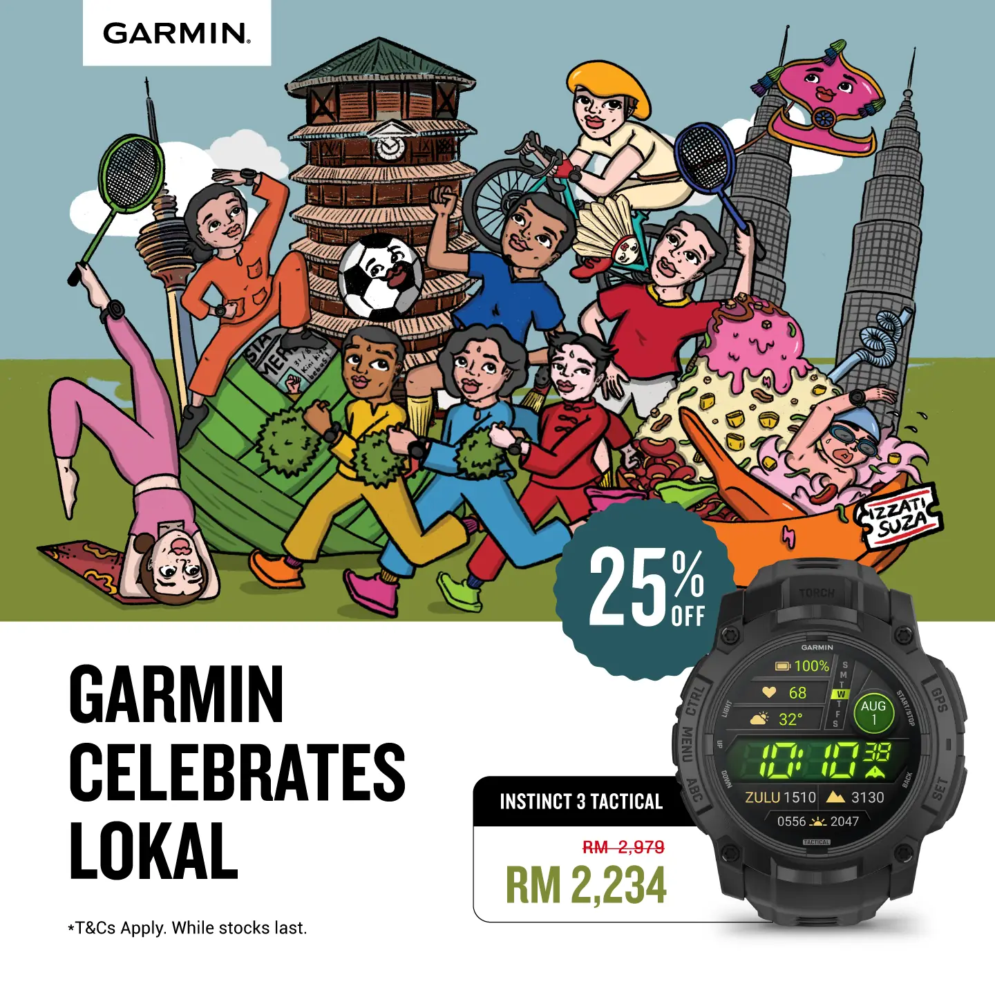 Garmin Malaysia Static sports and outdoor ad: Showcase ad for garmin celebrates lokal