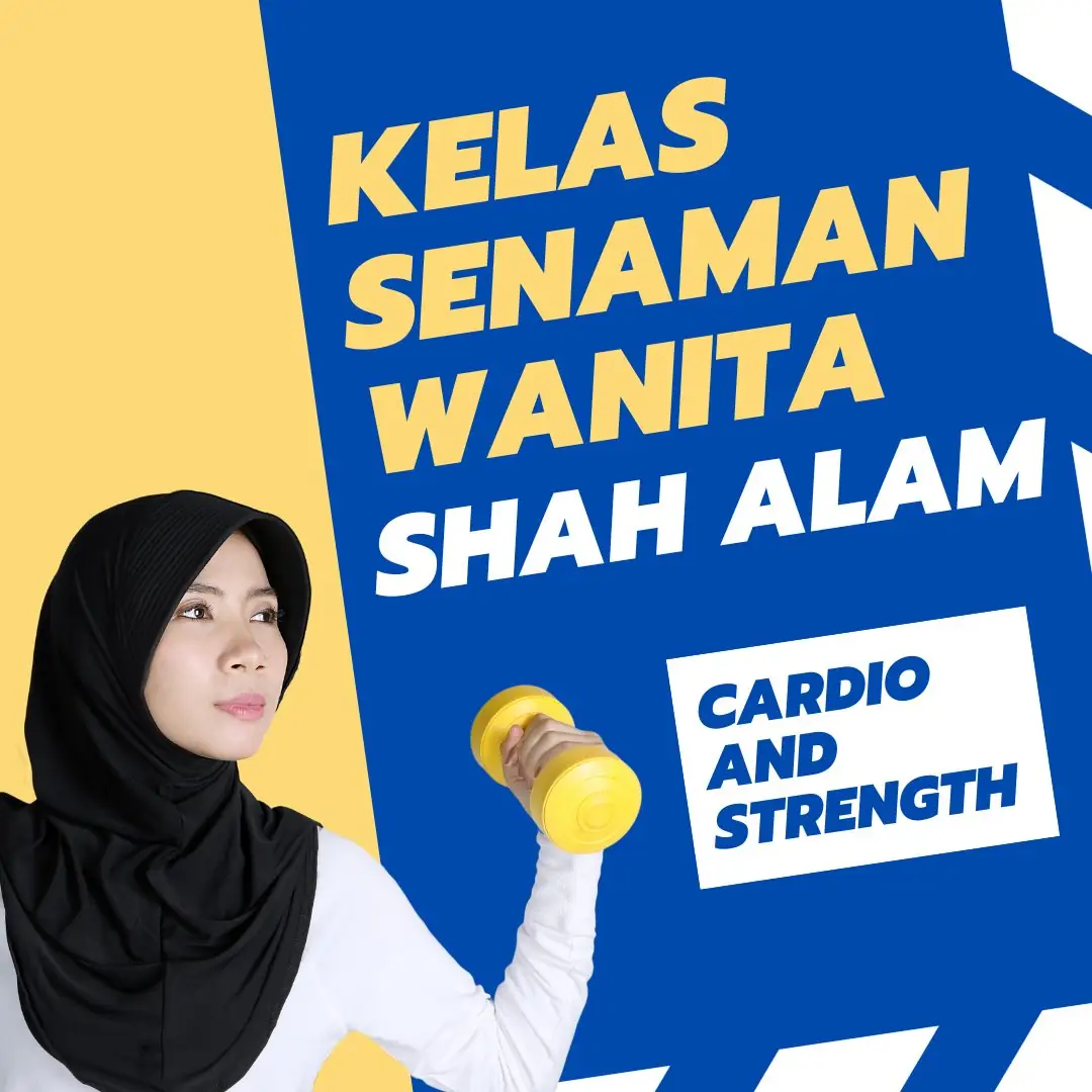 Coach Ushdi Static fitness ad: Announcement ad: a women-only cardio and strength class in Shah Alam