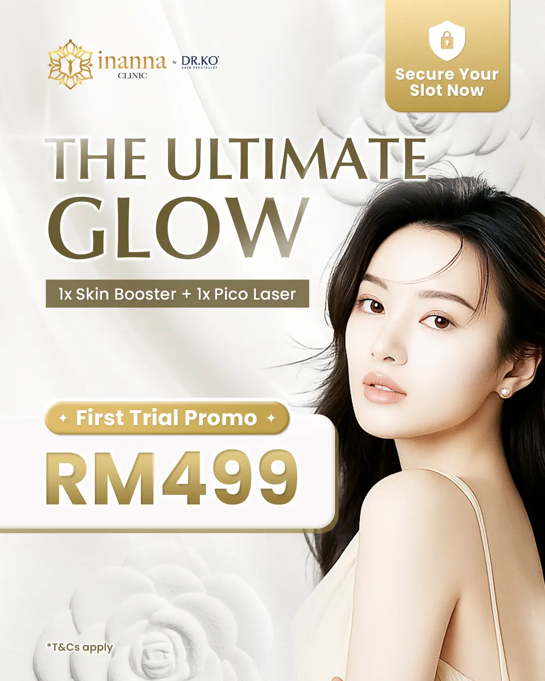 Inanna Clinic Static aesthetic clinics ad: Showcase ad for the ultimate glow