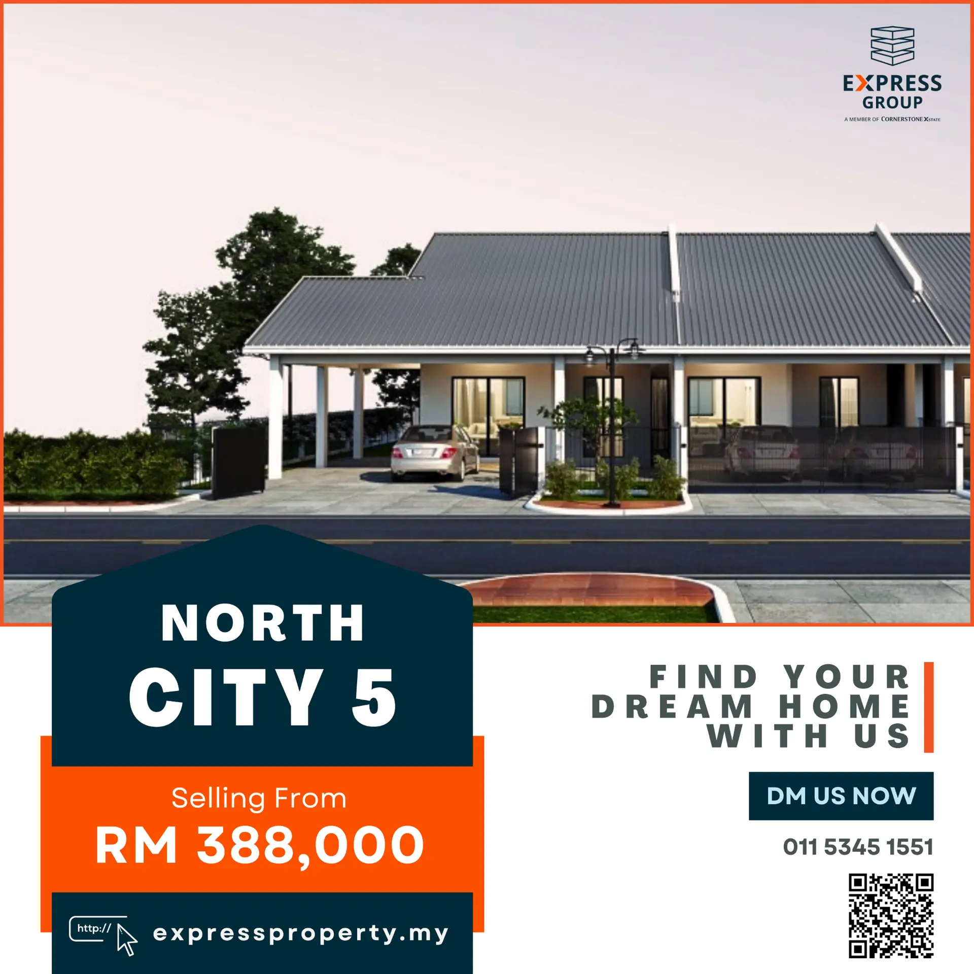 Express Property Management and Services Miri Carousel property ad: Showcase ad for Tropical Residence terraces from RM488k, frame 6 of 6