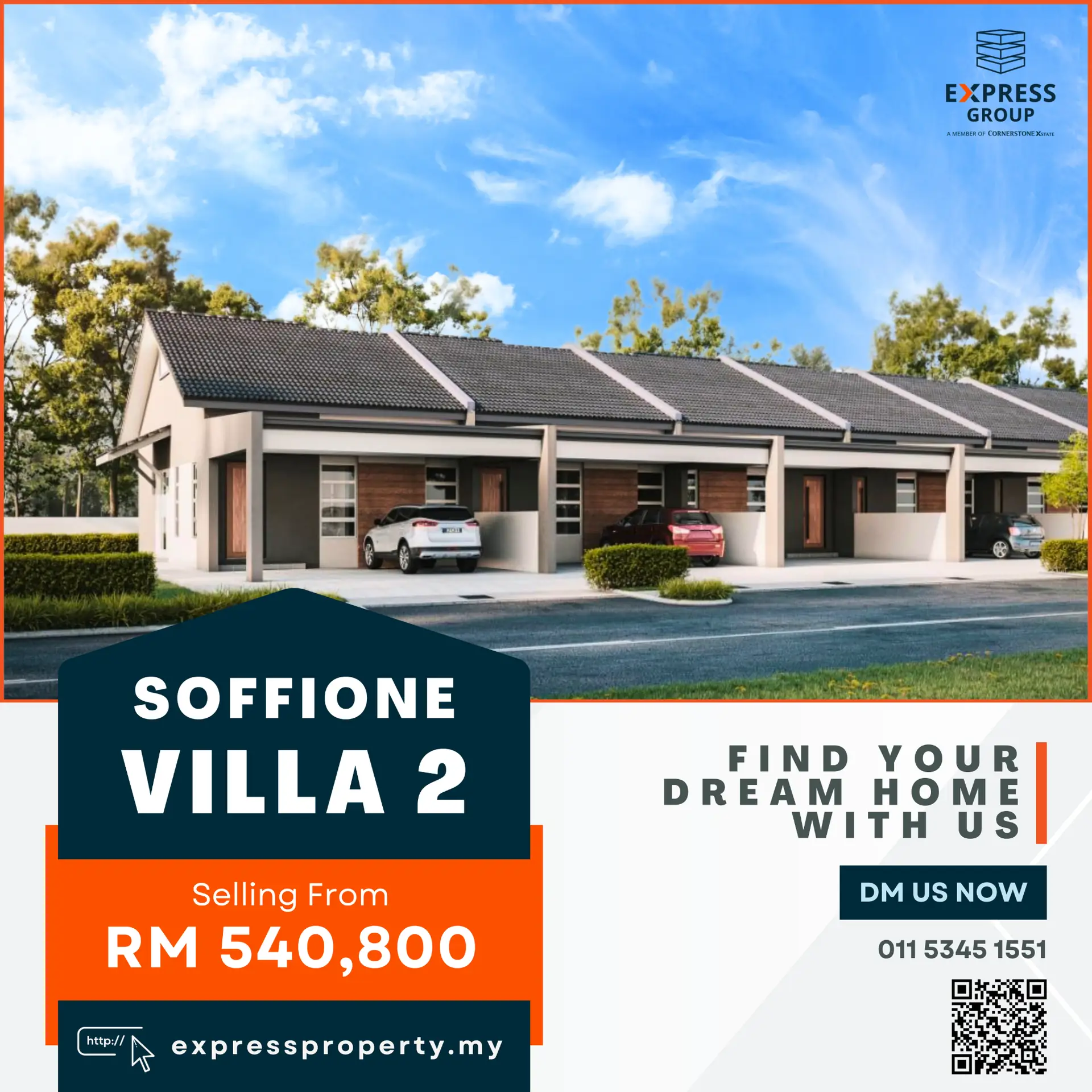 Express Property Management and Services Miri Carousel property ad: Showcase ad for Tropical Residence terraces from RM488k, frame 2 of 6
