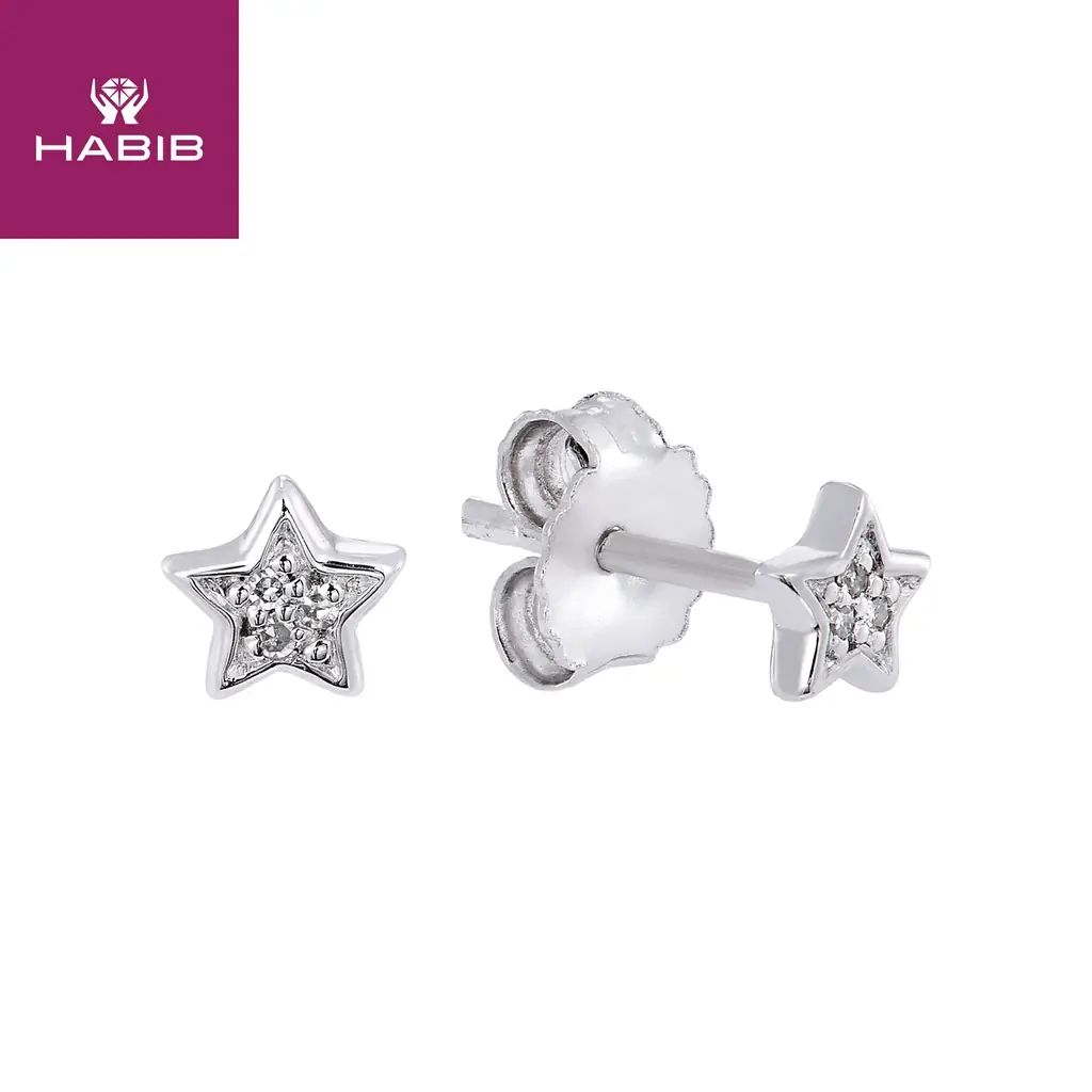 HABIB Dynamic jewellery and watches ad: Showcase ad for diamond star stud earrings from Habib