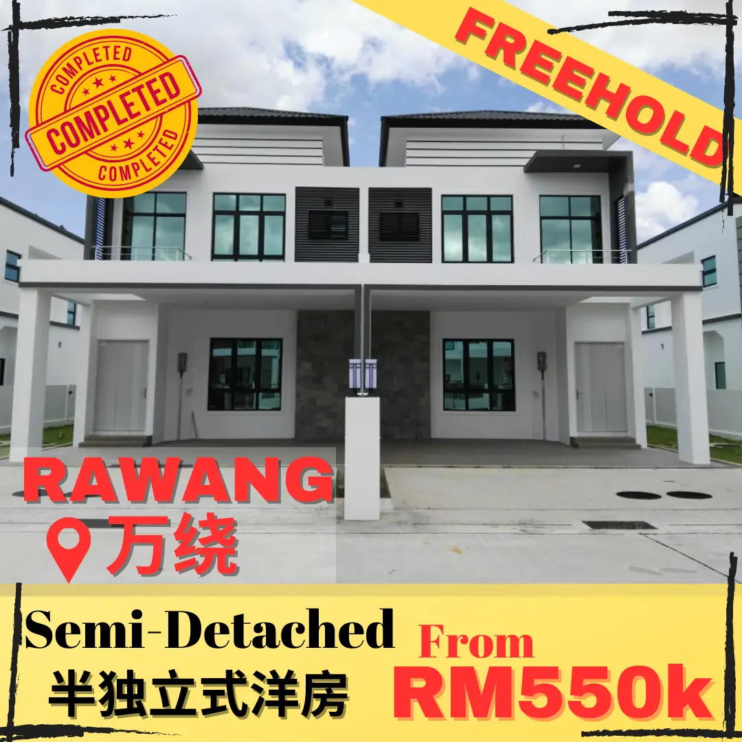 Hartanah Rumah Idaman Carousel property ad: Discount ad: freehold double-storey terraces in Rawang from RM399k, frame 2 of 4
