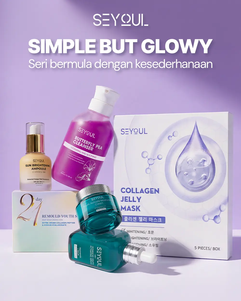 Seyoul Skincare Static skincare ad: Showcase ad for a simple K-beauty routine that keeps skin glowy