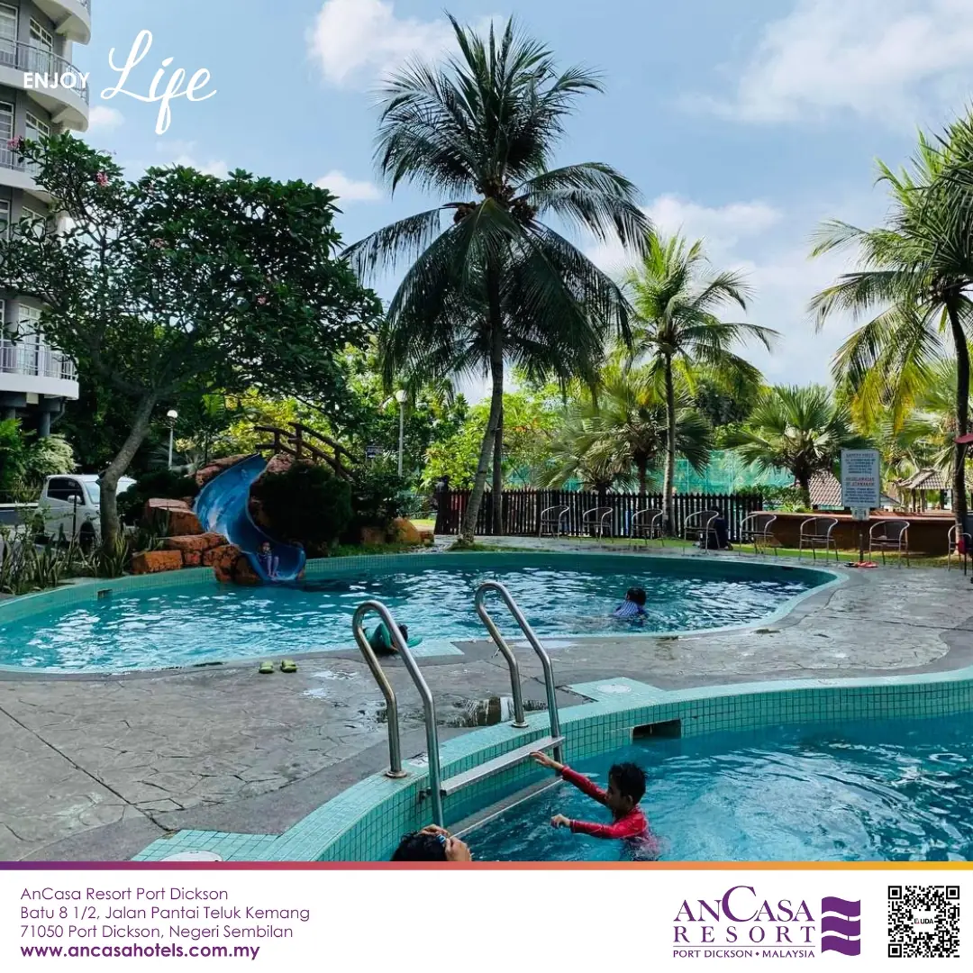 AnCasa Resort, Port Dickson by AnCasa Hotels & Resorts Static travel and tourism ad: Lifestyle ad for unwinding poolside at AnCasa Resort Port Dickson