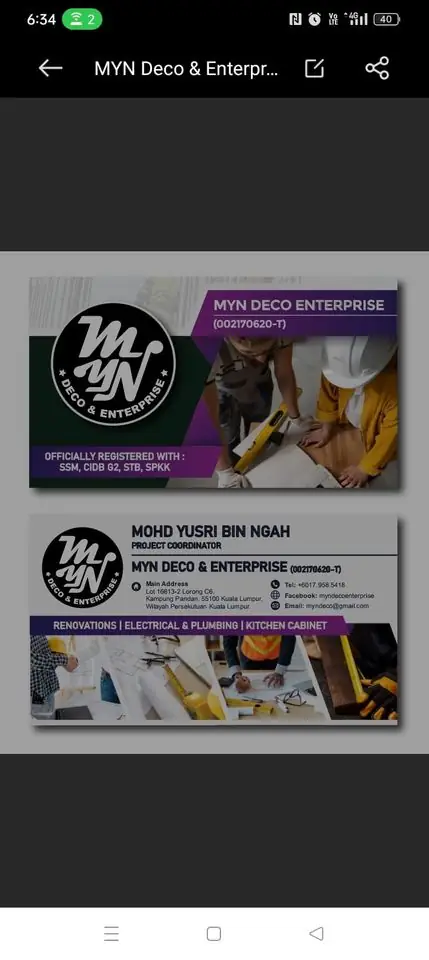 MYN DECO Static home services ad: Showcase ad for myn deco enterprise