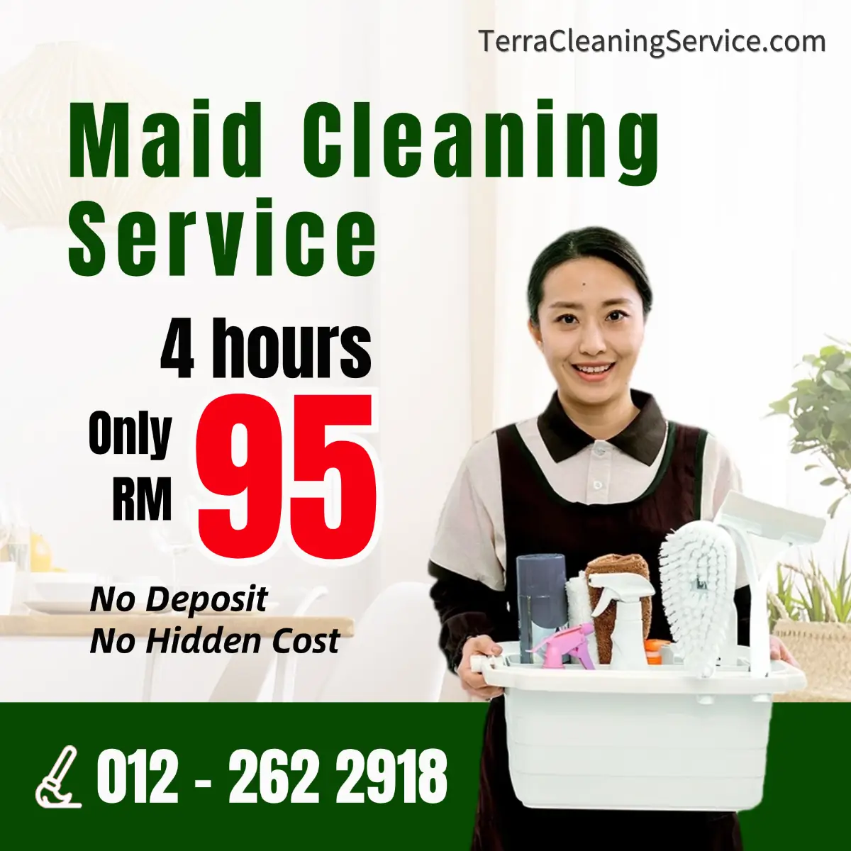 Terra Cleaning Service Malaysia Dynamic home services ad: Showcase ad for maid Cleaning Service