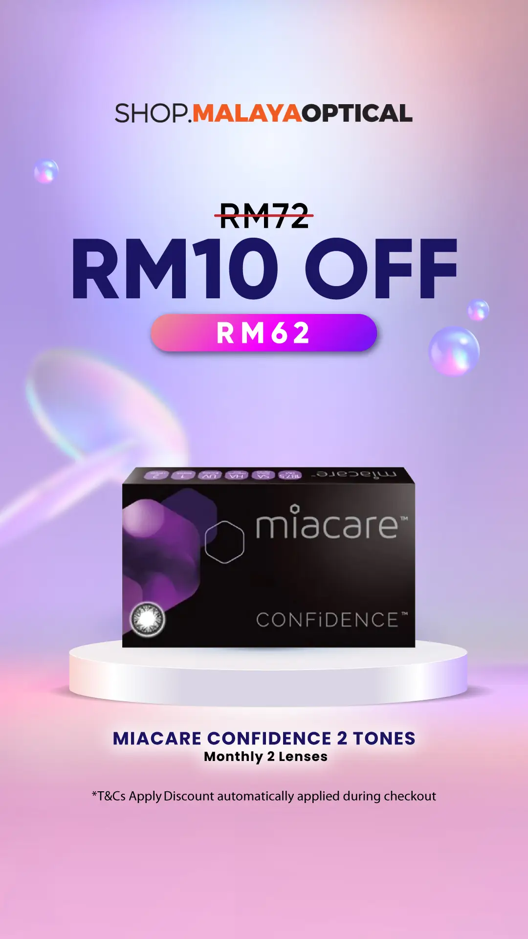 Shop.MalayaOptical Dynamic optical and eyewear ad: Showcase ad for rm10 off