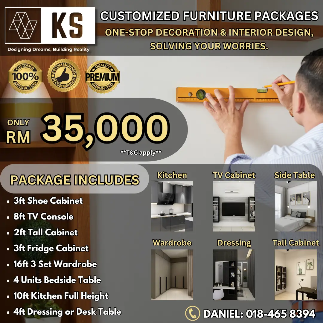 KS Interior Design Static home services ad: Showcase ad: only rm 35,000