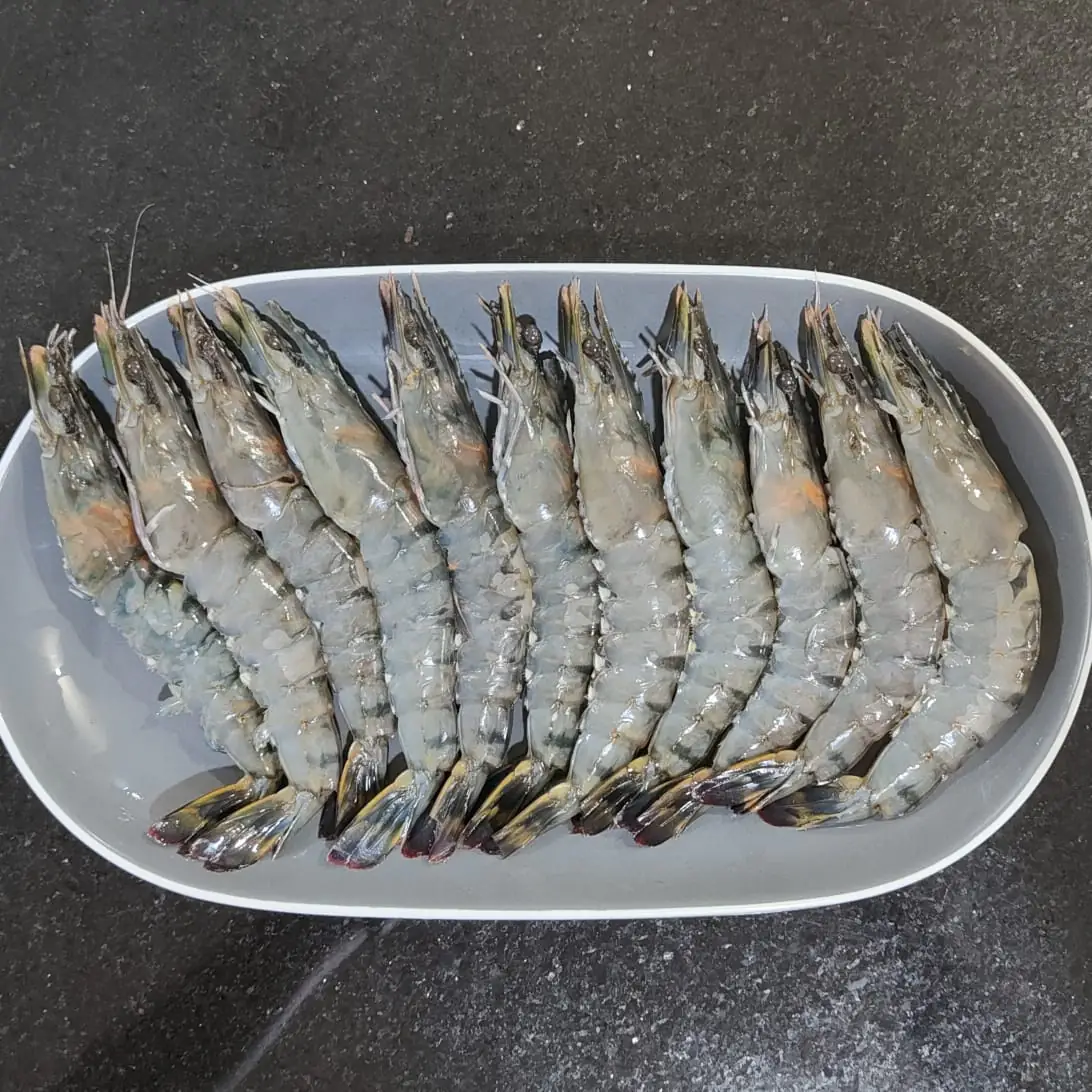 HS Food & Fishery Carousel food and beverage ad: Showcase ad for fresh IQF tiger prawns that save cost and time, frame 6 of 6
