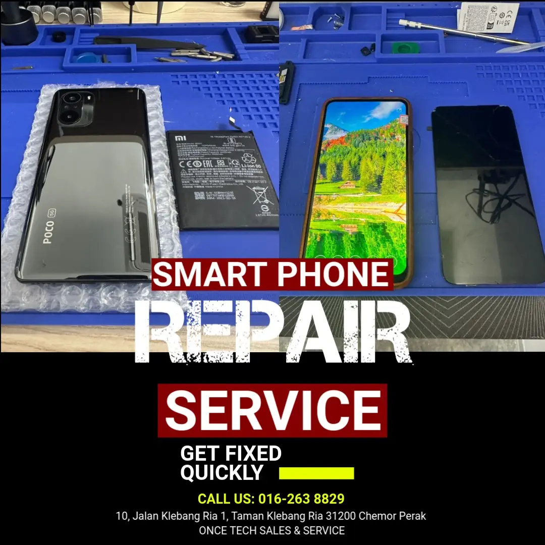 Once Tech Sales & Service Carousel electronics ad: Showcase ad for a shop doing laptop, phone and gaming PC repair and sales, frame 3 of 4