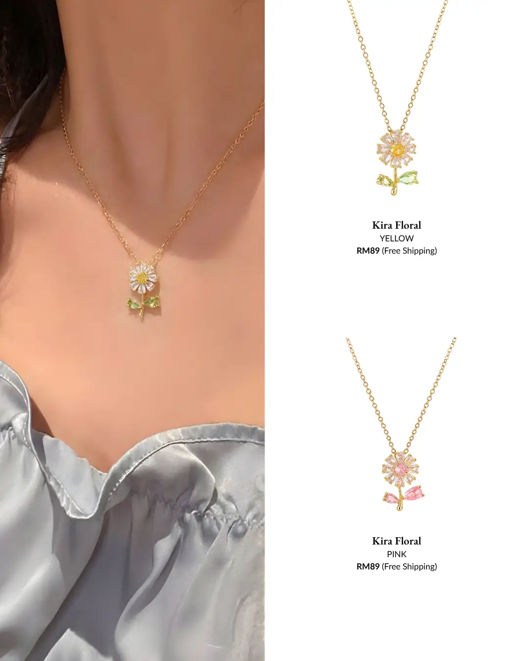Bene Jewellery Static jewellery and watches ad: Discount ad: Kira Floral necklace RM89 with free shipping