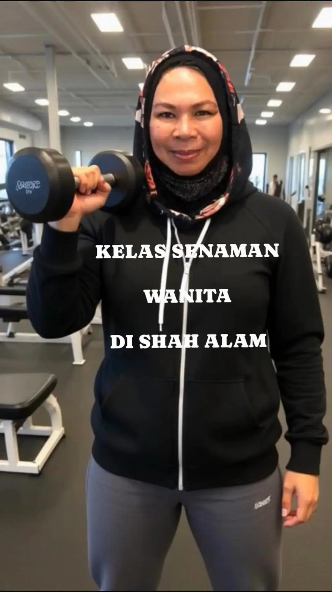 Coach Cherrie Mel Static fitness ad: Announcement ad: a women-only fitness class in Shah Alam