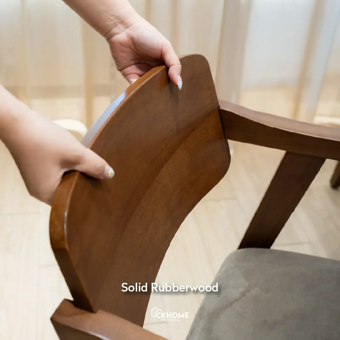 Ckhome2u Carousel home and living ad: Showcase ad for the Alku solid rubberwood 1+1+4 dining set, frame 6 of 6