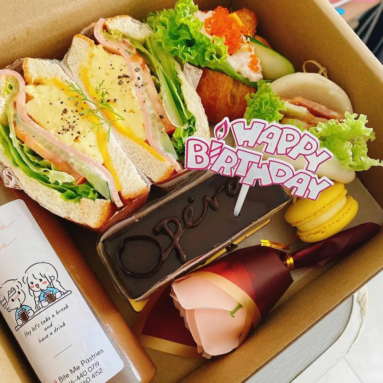 Bite Me Pastries Carousel bakery and dessert ad: Showcase ad for happy Birthday