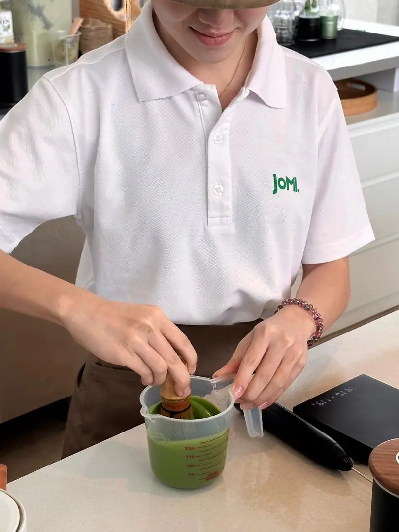 JOMI Matcha Carousel food and beverage ad: Showcase ad for an authentic matcha cafe spread in Penang, frame 3 of 6