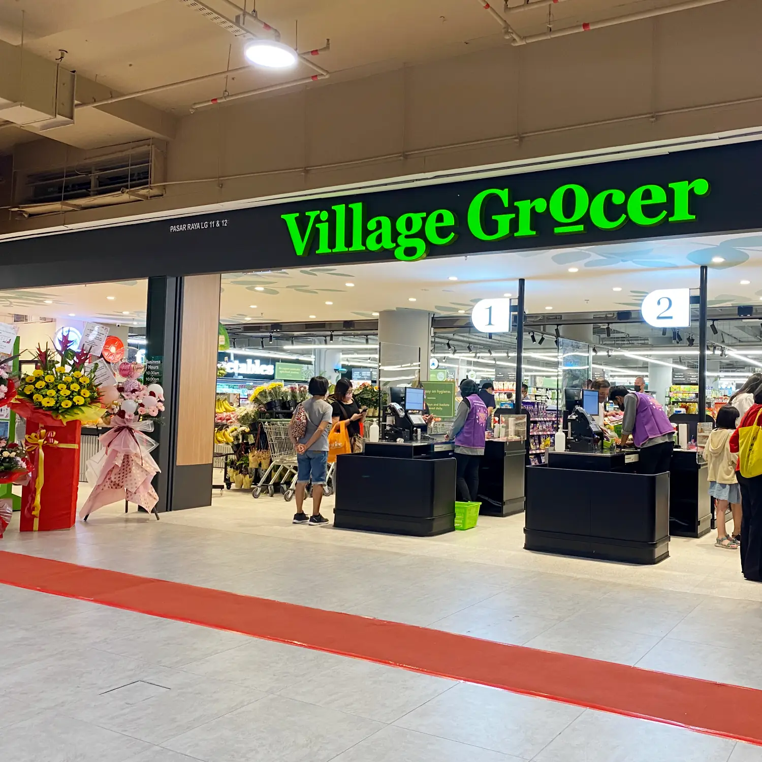 Village Grocer Carousel food and beverage ad: Announcement ad: a new Village Grocer now open in Penang, frame 1 of 6